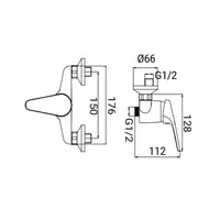 Rubinetto esterno doccia serie mia di idrobric
