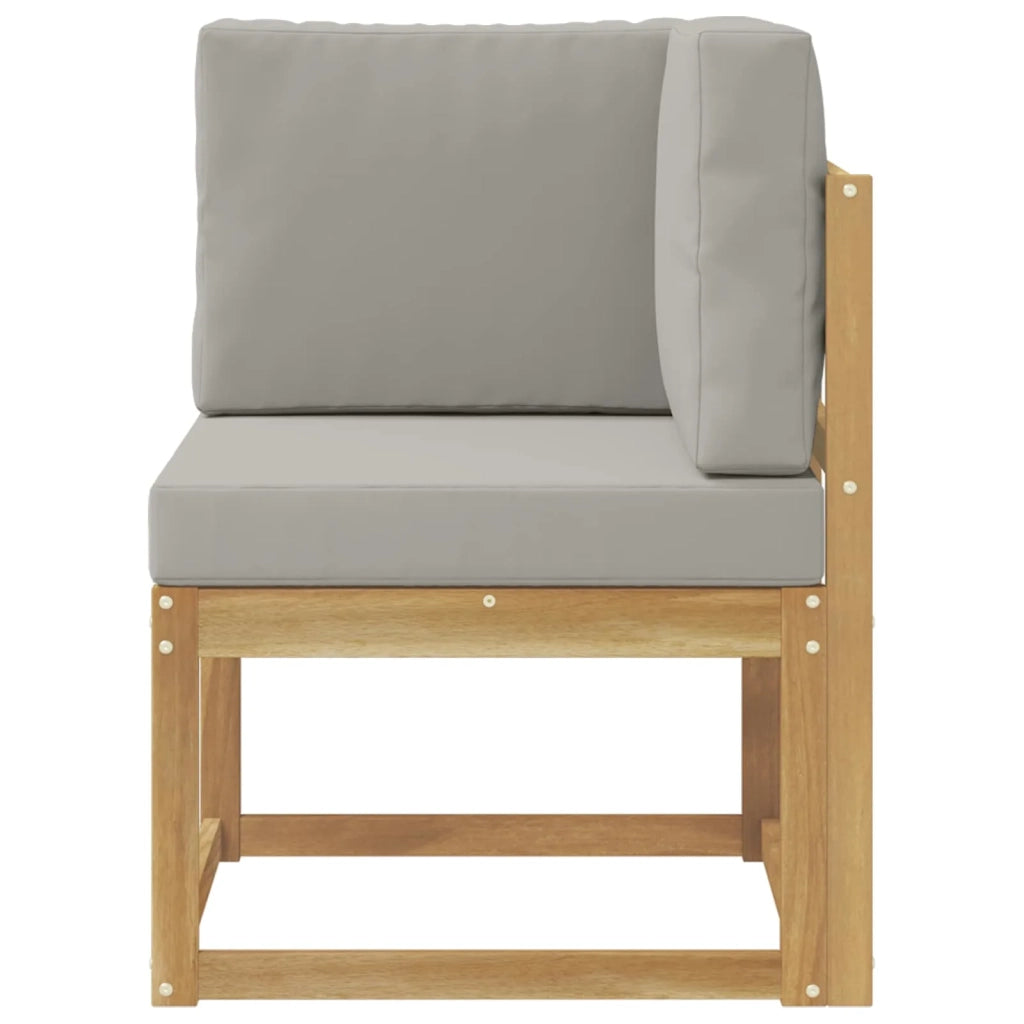 Set di divani da esterno Bianco e Grigio Chiaro 51 x 54 x 73 cm 901469
