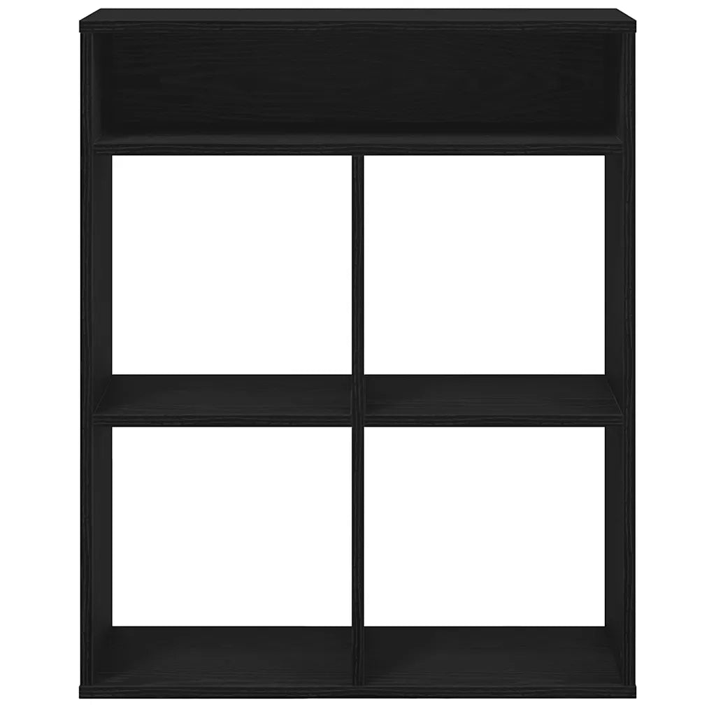 Libreria Nera 66x31x80 cm in Legno Multistrato 860293