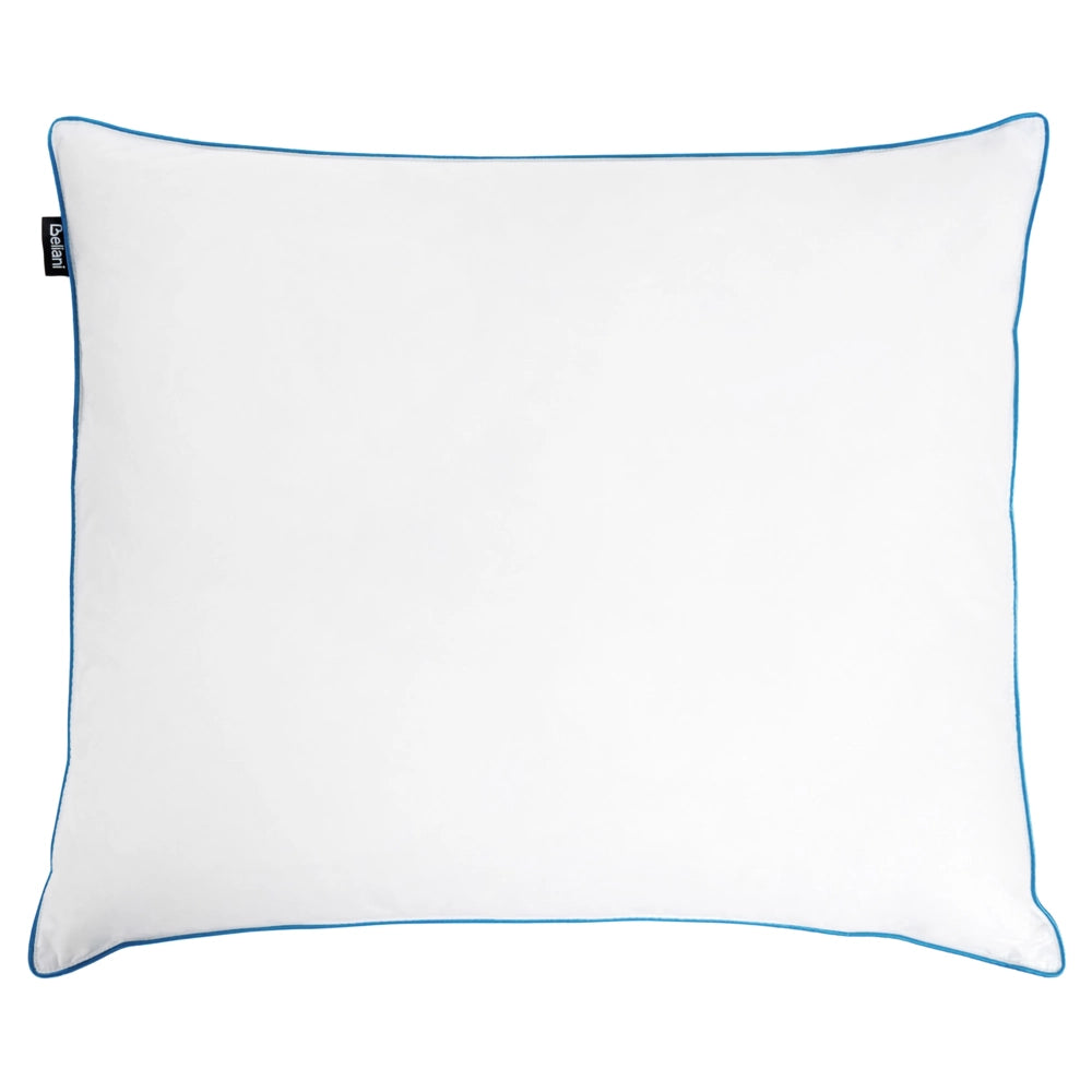 Cuscino basso da letto Rivestimento in cotone premium Imbottitura in piuma e piumino Bianco 80 x 80 cm premium