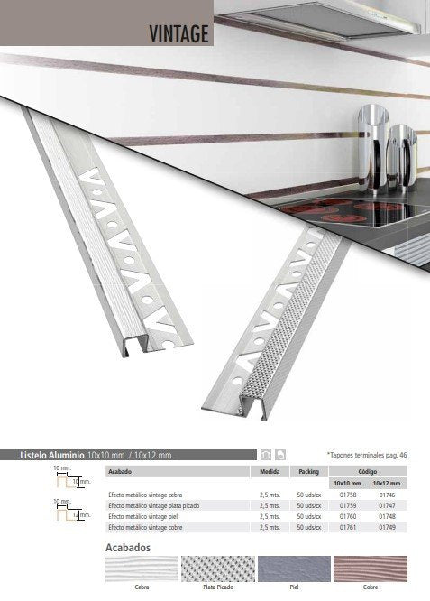 Listello vintage ml.2,5 10x12 pe lle