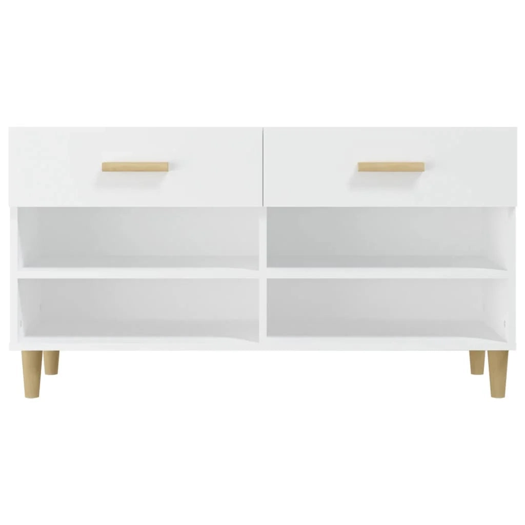 Scarpiera mobile contenitore per scarpe mobile per ingresso/corridoio/soggiorno 102 x 35 x 55 cm legno ingegnerizzato bianco 02_0021421