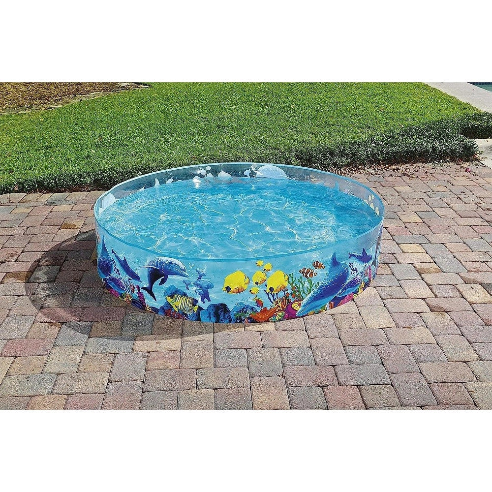 Trade Shop - Piscina Piscinetta Rigida Per Bambini 2 Anni+ Fantasia Marina 183 X 38 Cm 55030 -