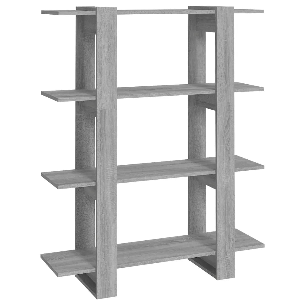 Libreria Divisorio-Scaffale per Libri-Mobile di Stoccaggio Grigio Sonoma 100x30x123,5 cm