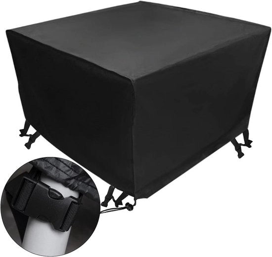 Copertura impermeabile per mobili da giardino - copertura invernale - 1 pezzo - nero - 420D Oxford - 123 x 123 x 74 cm