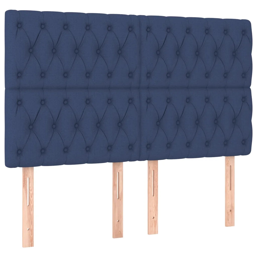 Giroletto a Molle con Materasso Blu 140x200 cm in Tessuto