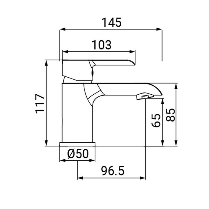 Miscelatore serie ariel monocomando lavabo, finitura cromata