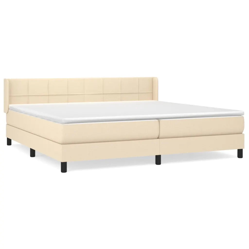 Giroletto a Molle con Materasso Crema 200x200 cm in Tessuto cod mxl 63078