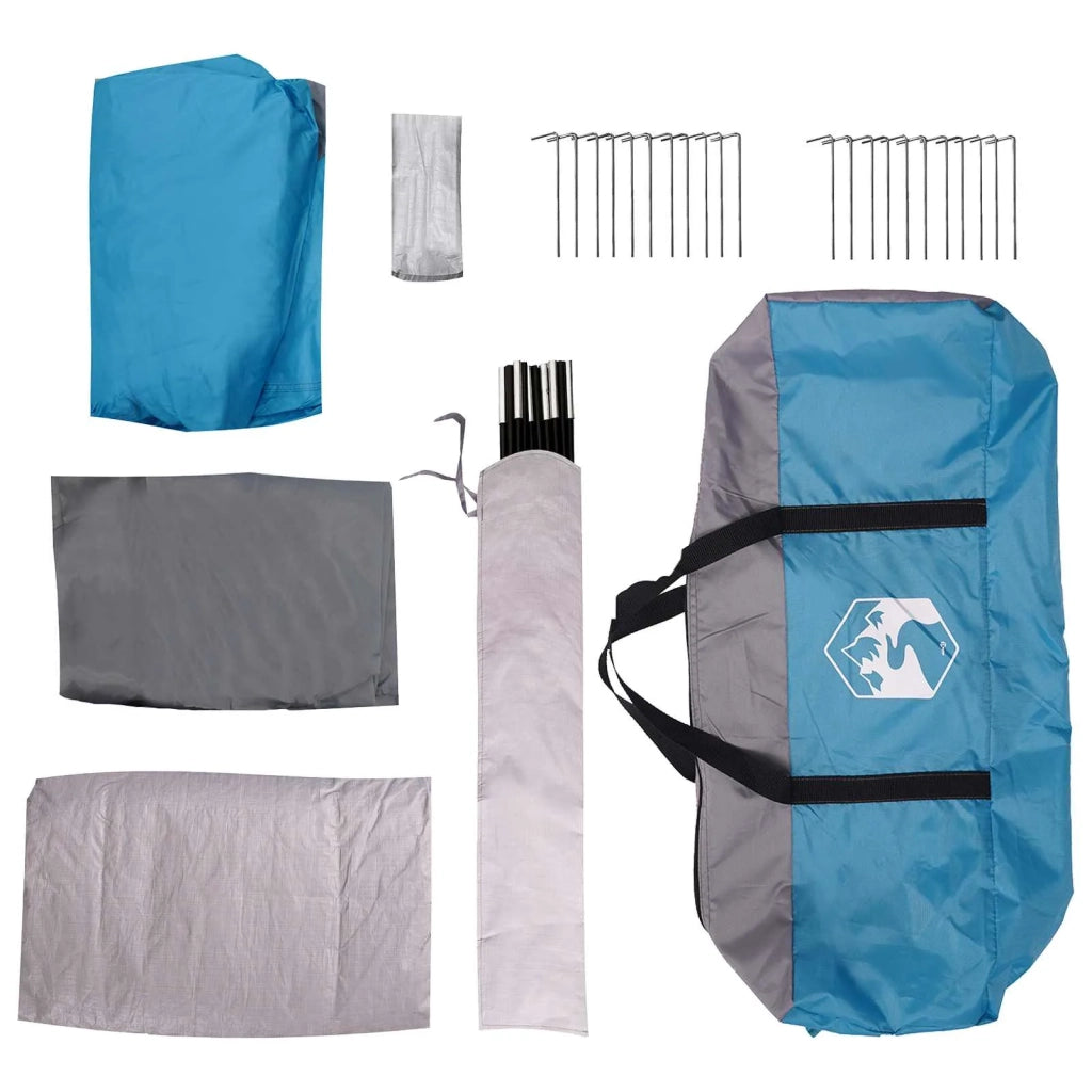 Tenda a tunnel Blu 370 x 275 x 210 cm Poliestere e Acciaio 42028678
