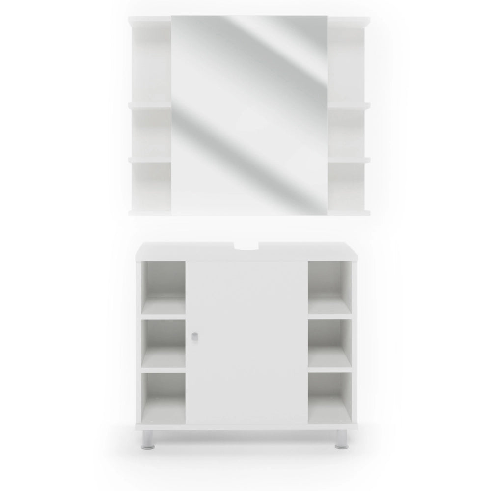 Vicco Set mobili bagno Bianco 2 parti