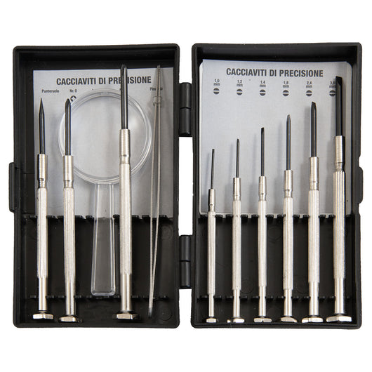 Kit Orologiaio,Cacciaviti+Lente+Pinzetta