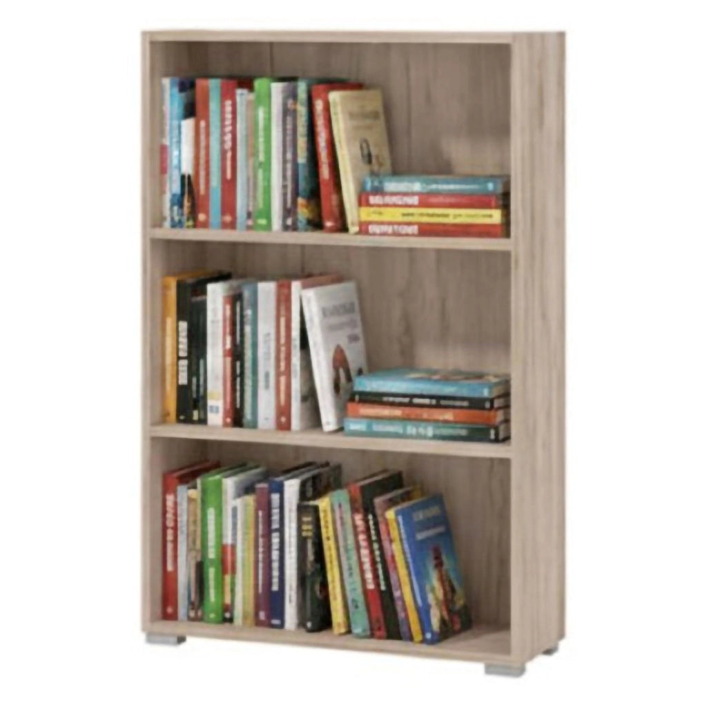 Biblioteca Moiano, Libreria 2 Ripiani, 70x24.5x107.5h cm Marrone Rovere Grigio