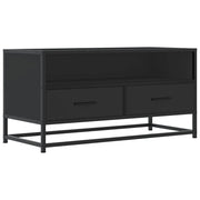 Mobile TV multimediale scaffale TV credenza mobile TV sala da pranzo soggiorno camera da letto 80 x 34,5 x 40 cm legno ingegnerizzato e metallo nero 02_0026265