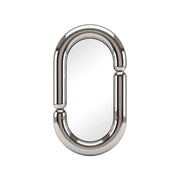 Specchio ovale finitura lucida, 70cm, argento