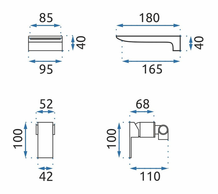 Rubinetto Da Parete Rea Mason Black
