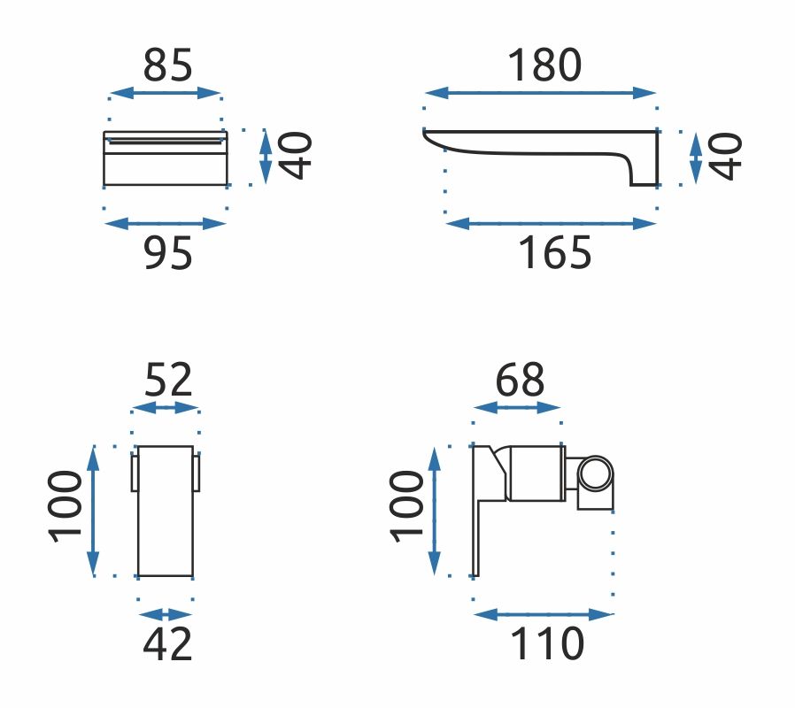Rubinetto Da Parete Rea Mason Black