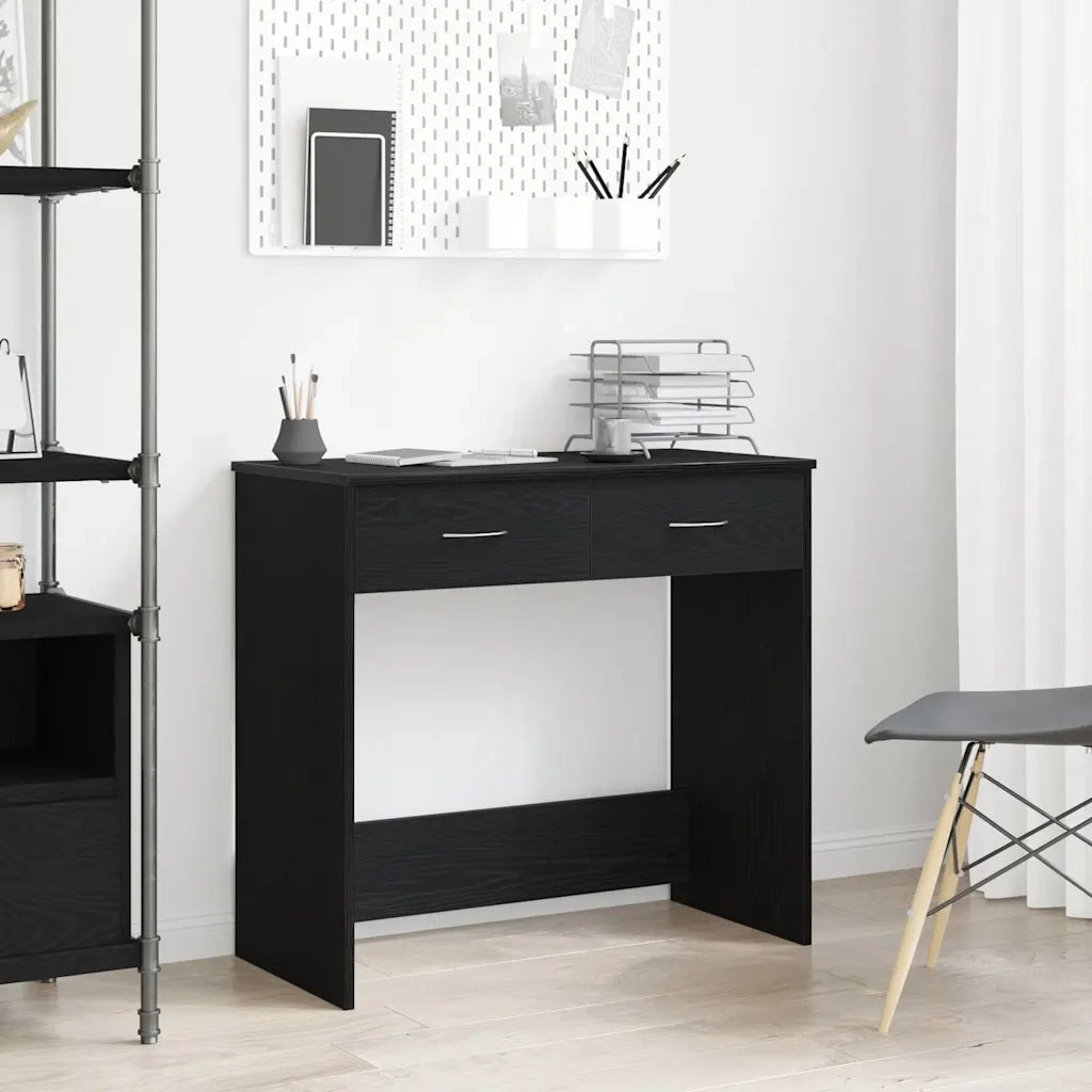 Scrivania Rovere Nero Legno ingegnerizzato 80 x 40 x 75 cm 862480