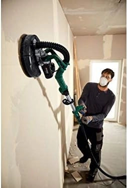 Smerigliatrice da parete e soffitto PWDS 920 A1, 710 W, 225 mm, 800-1800 giri/min, con 6 dischi abrasivi, tubo da 4 m, albero telescopico in alluminio, 145-170 cm