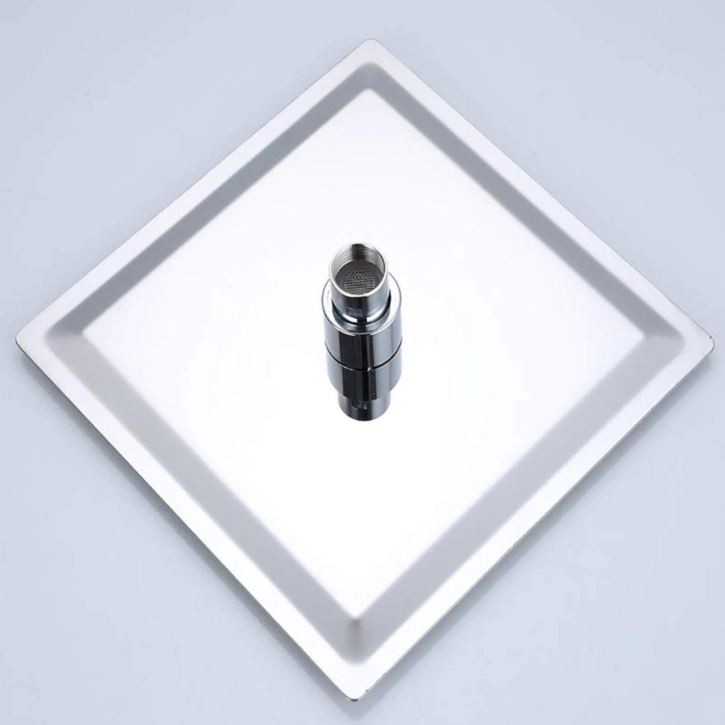Soffione doccia quadrato in acciaio 20 25 30 40, misura 20x20