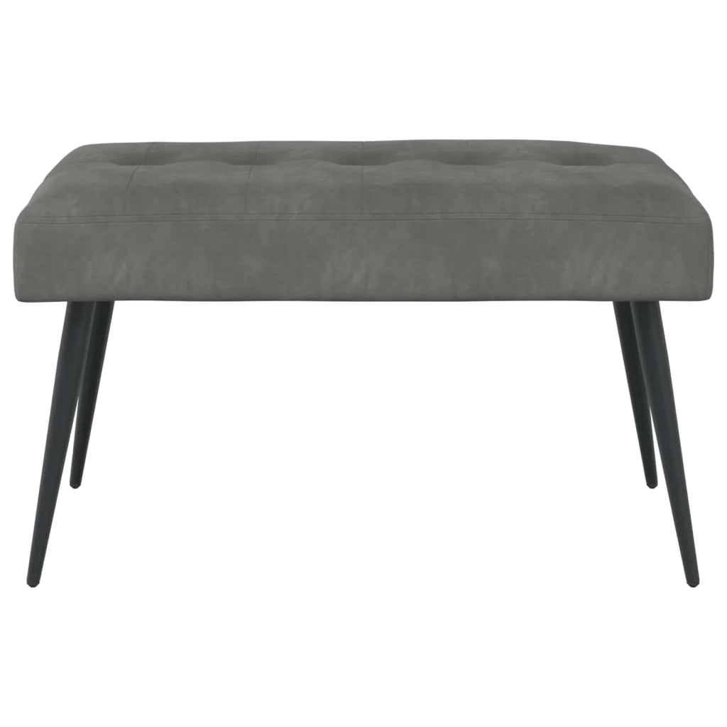 Panchina con bottoni imbottiti Grigio Scuro 80 x 40 x 46 cm 42038516