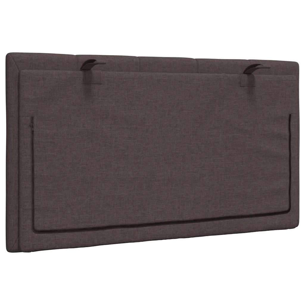 Cuscino Testiera-Cuscino per Testiera Hanko Marrone Scuro 80 cm in Tessuto