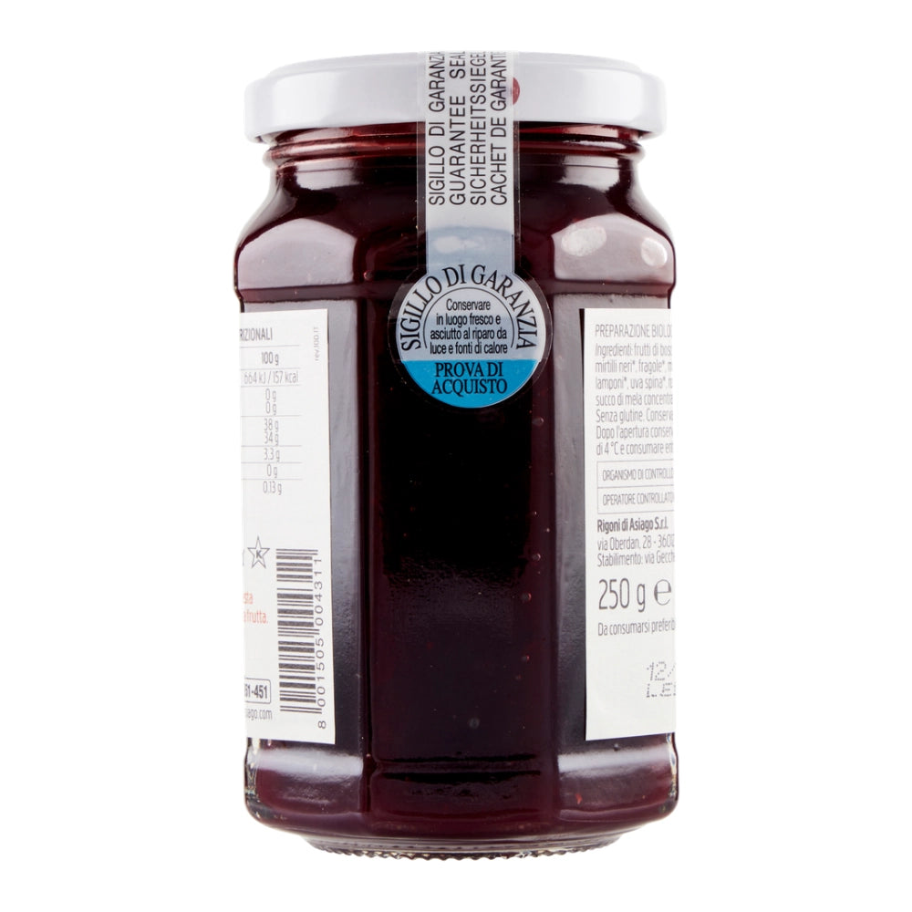 Rigoni di asiago fiordifrutta bio frutti di bosco vasetto di vetro 250 grammi