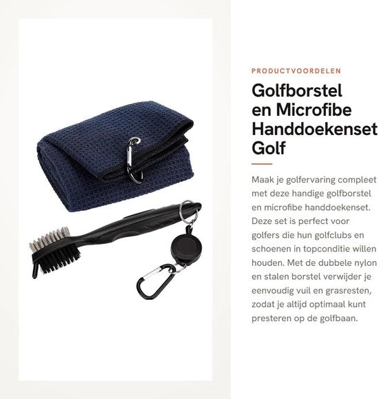 Panno di pulizia per golf 15x50cm a doppia faccia in nylon e acciaio con chiusura a carabina e clip - Pulitore per mazze da golf - Accessori per uomini - Peso 50g - Pulitore per golf
