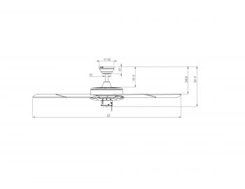 Ventilatore da soffitto OUTDOOR con luce 2 x E27 bianco 132 cm con 3 velocità  tramite catenella