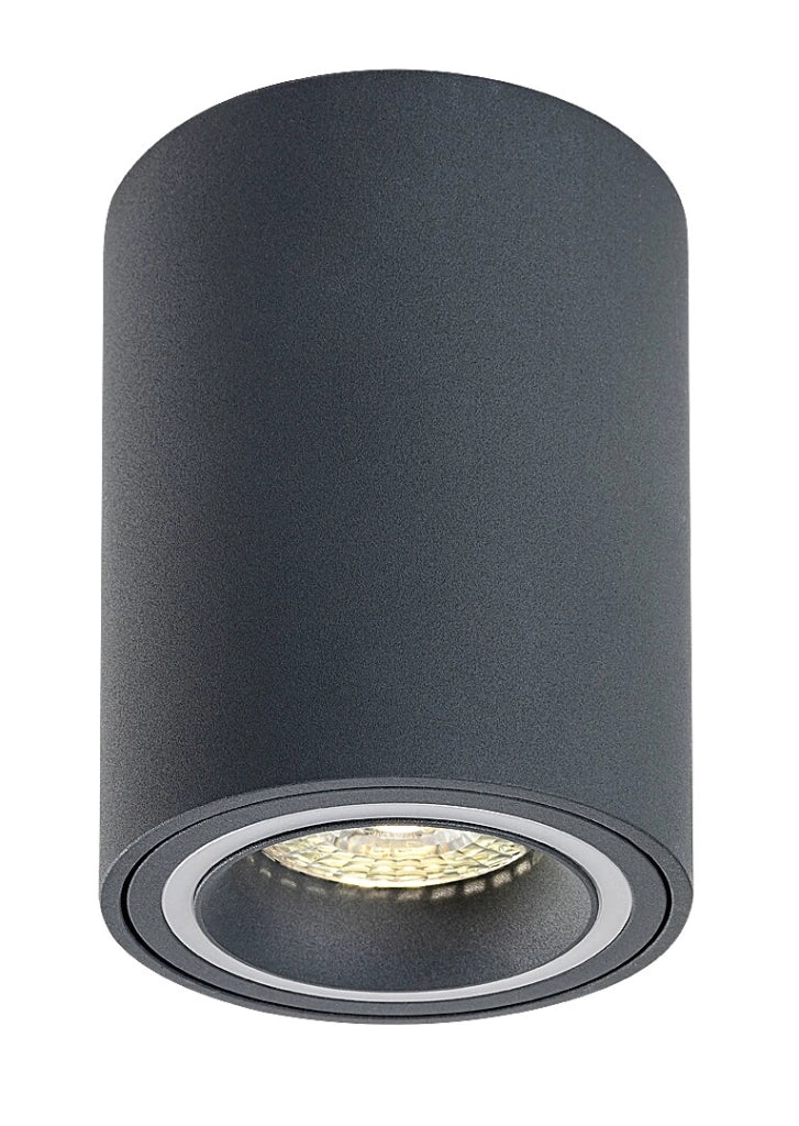 Spot soffitto moderno tondo grigio GU10 25W Kobald Rabalux