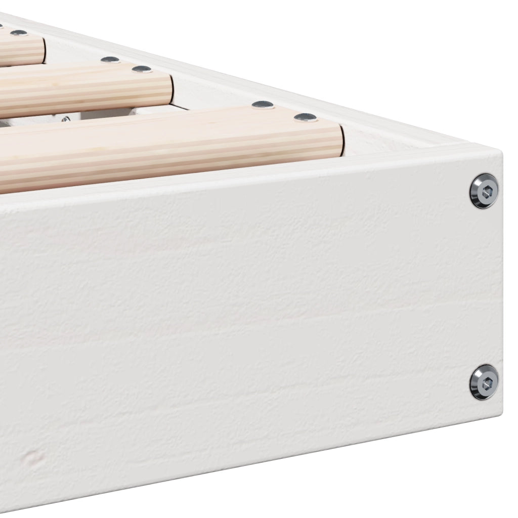 Struttura Letto a Terra  80x220 cm in Legno Massello di Pino