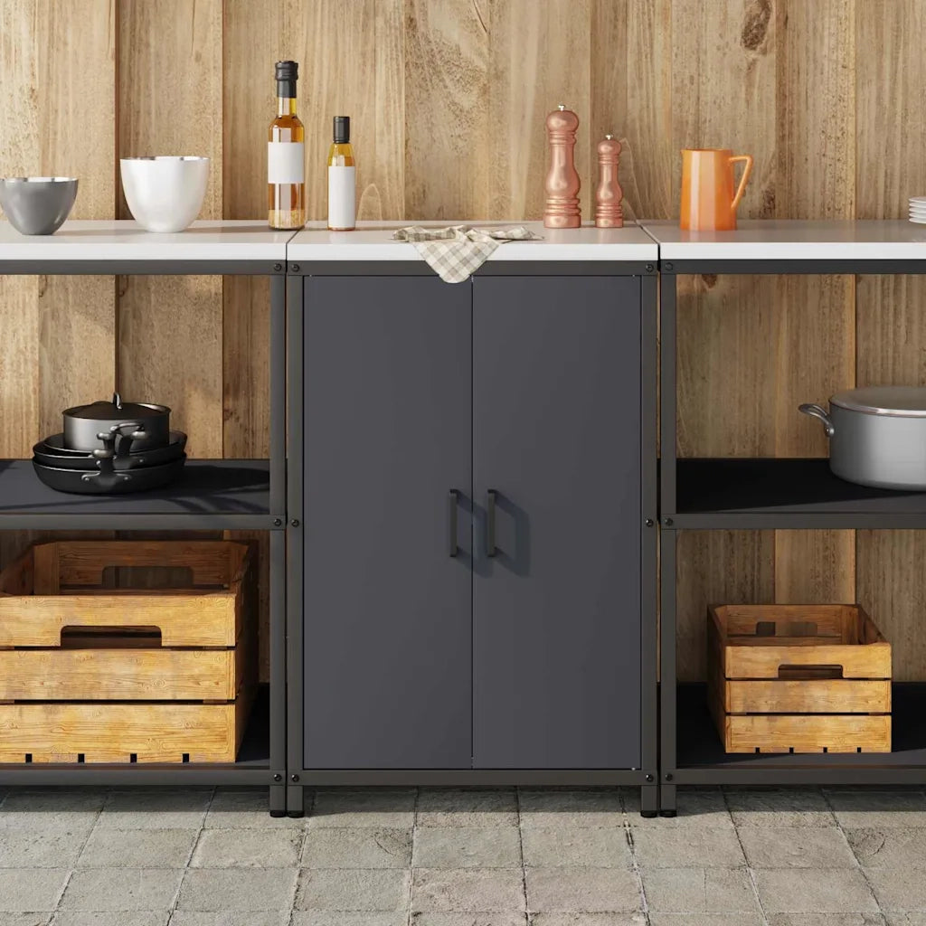 Stoccaggio in cucina Antracite 60 x 50 x 92 cm Acciaio 874991