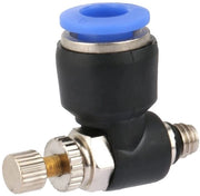 Regolatore di flusso d'aria 2 pezzi - Fitting pneumatica - Regolatore di flusso d'aria - Coperchio/Plastica - 6 mm di diametro del tubo - Connettore di tubo affidabile - Regolatore di flusso d'aria