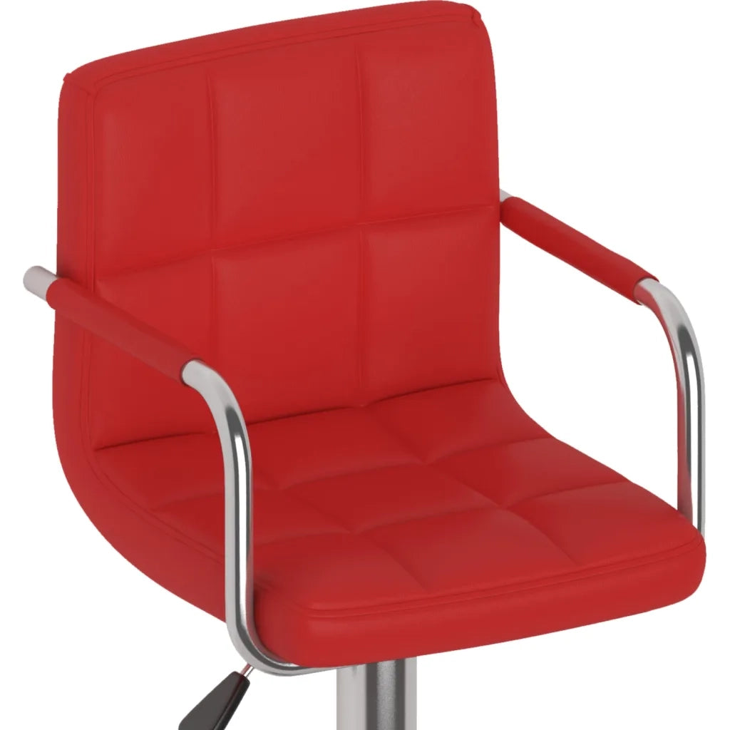 Sgabelli da Bar 2 pz Rosso Vino in Similpelle  cod mxl 69252