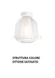 PLAFONIERA OTTONE SAT. VETRO BETA TRASPARENTE 1176OS-PL1 BETA-TR
