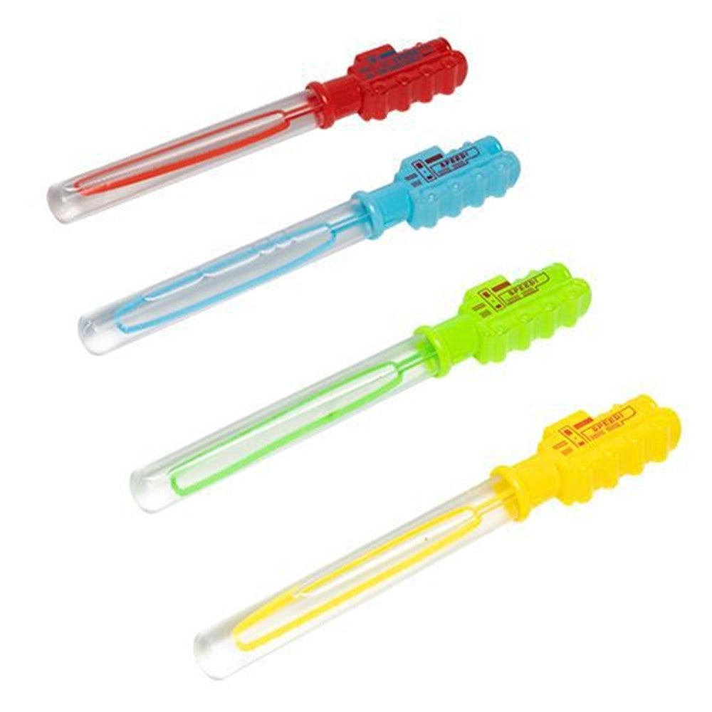 Trade Shop - Set 3 Pz Tubo Bacchetta Per Bolle Di Sapone 27,5cm 60ml Forma Treno 4 Colori 6560327 -