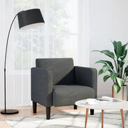 Divano Sedia con Braccioli Grigio Scuro 54 cm Tessuto a Coste 4100516