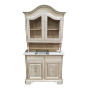 Cristalliera classica in legno 2 ante cappello sagomato grezzo l.114 p.49 h.215 (2139+2140) - Mobili 2G
