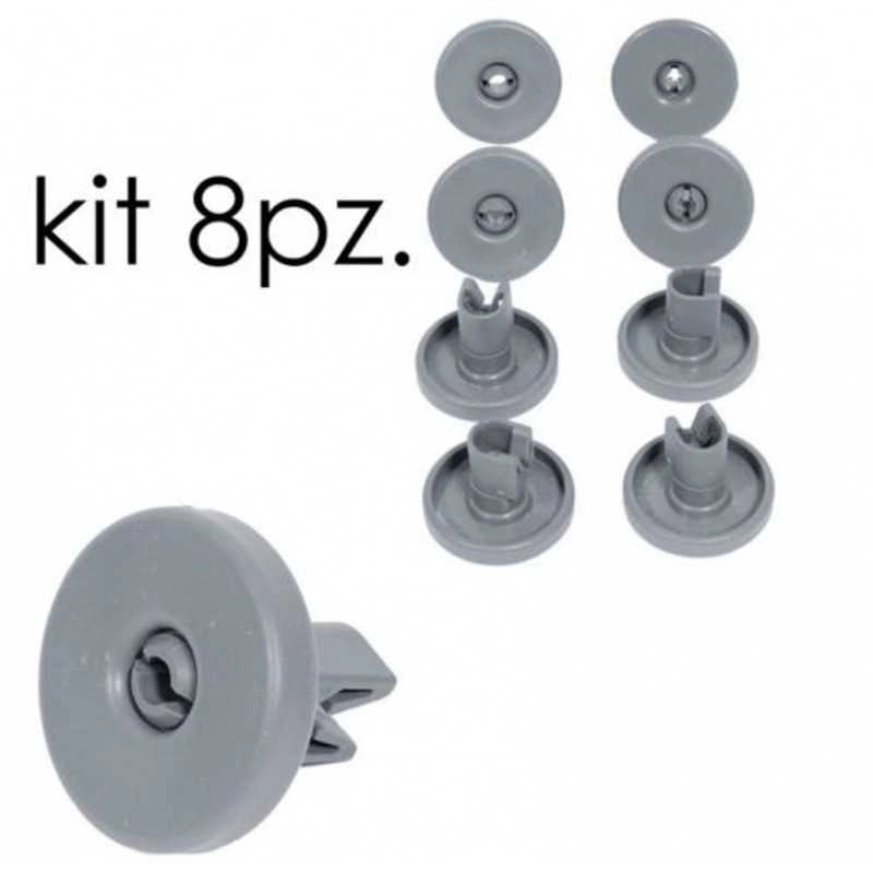 kit 8 Ruote Cestello lavastoviglie inferiori Electrolux Rex Aeg techna - Electrolux Rex Aeg Zoppas