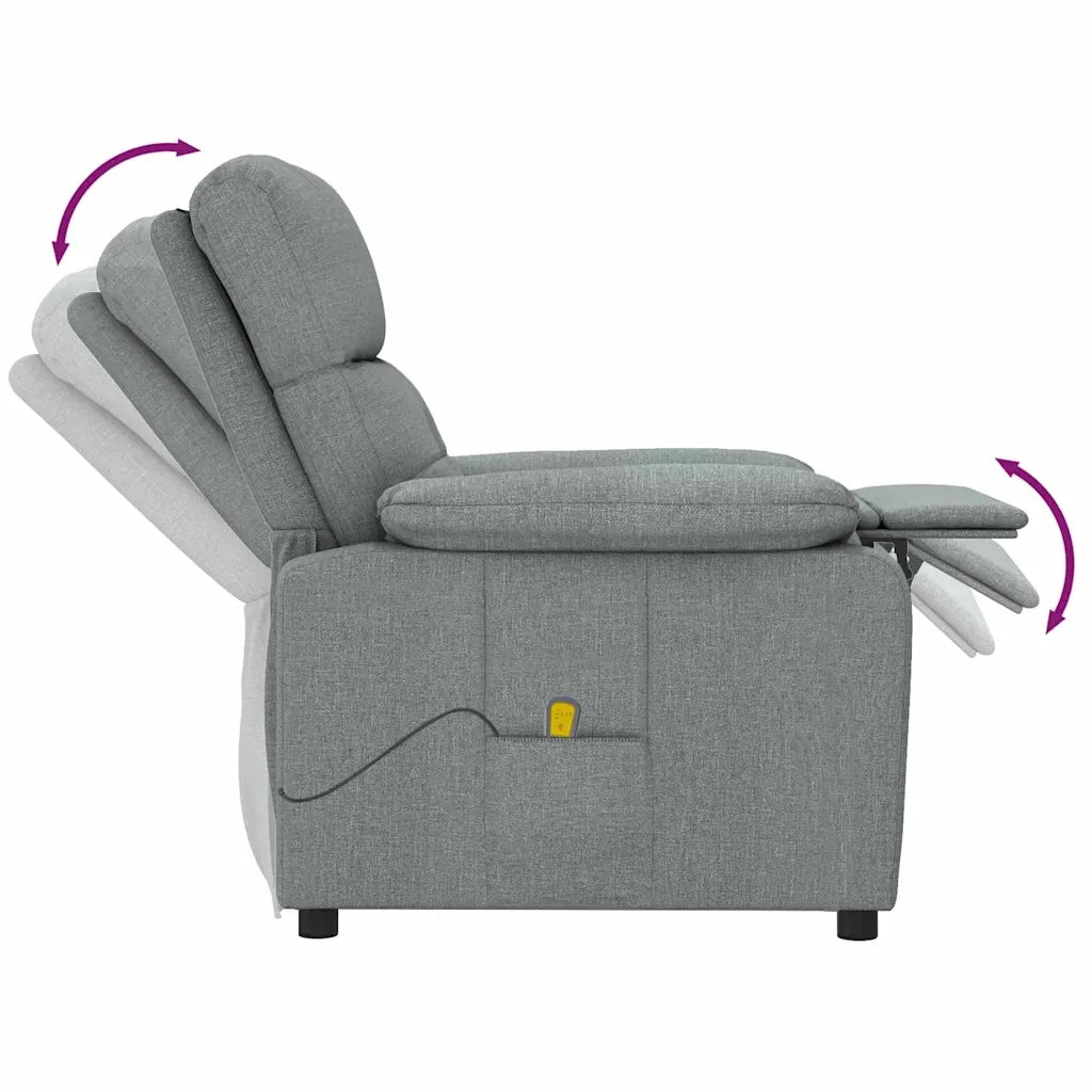 Divano Sedia-Poltrona Massaggiante Grigio Scuro in Tessuto 633586