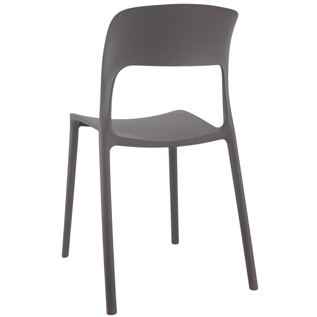 Sedia In Polipropilene Marte Ergonomica Arredo di Design Esterno e Interno da Giardino Impilabile Sedie  Tortora/1 Sedia
