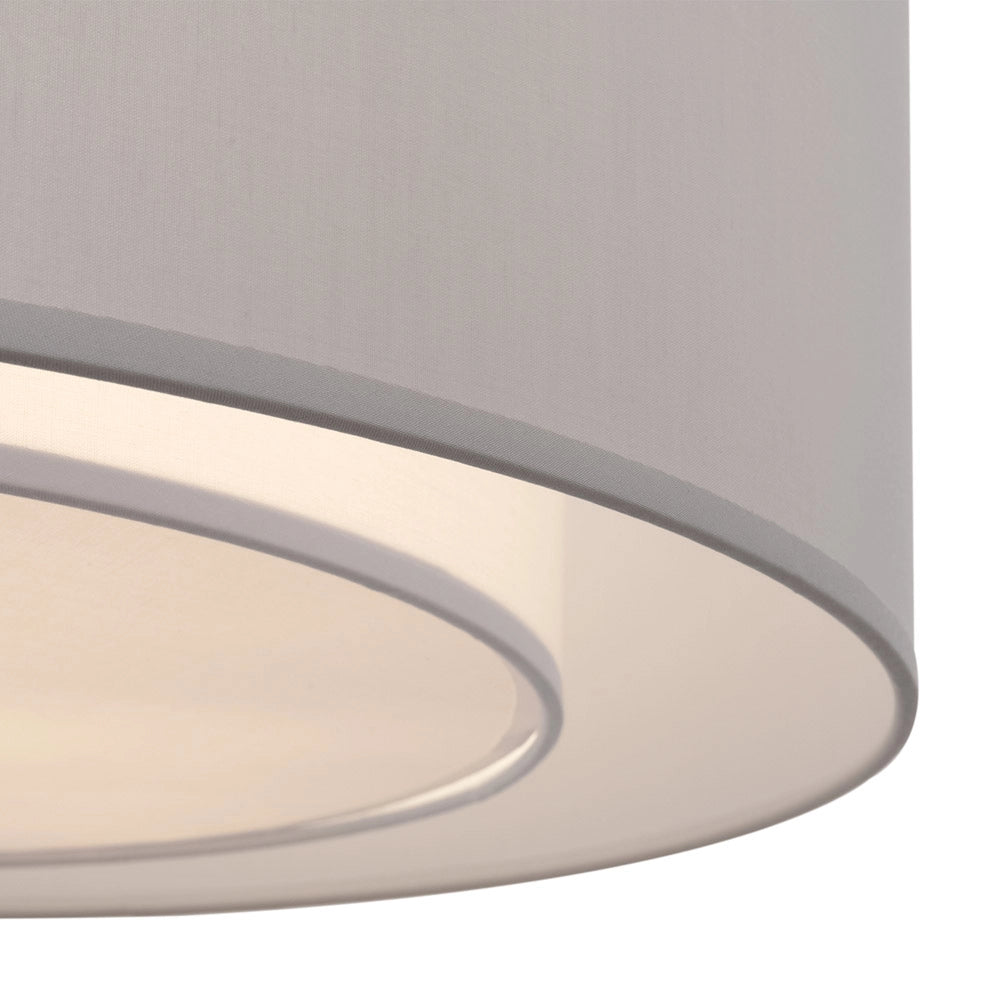 Maytoni Plafoniera Moderna Bergamo 3 luci E27 Cromo Metallo Tessuto