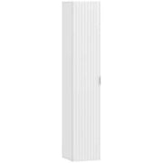 Mobile Bagno Sospeso a Colonna con Ripiani Regolabili e Chiusura Soft Close, 30x31.5x160 cm, Bianco