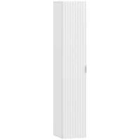 Mobile Bagno Sospeso a Colonna con Ripiani Regolabili e Chiusura Soft Close, 30x31.5x160 cm, Bianco