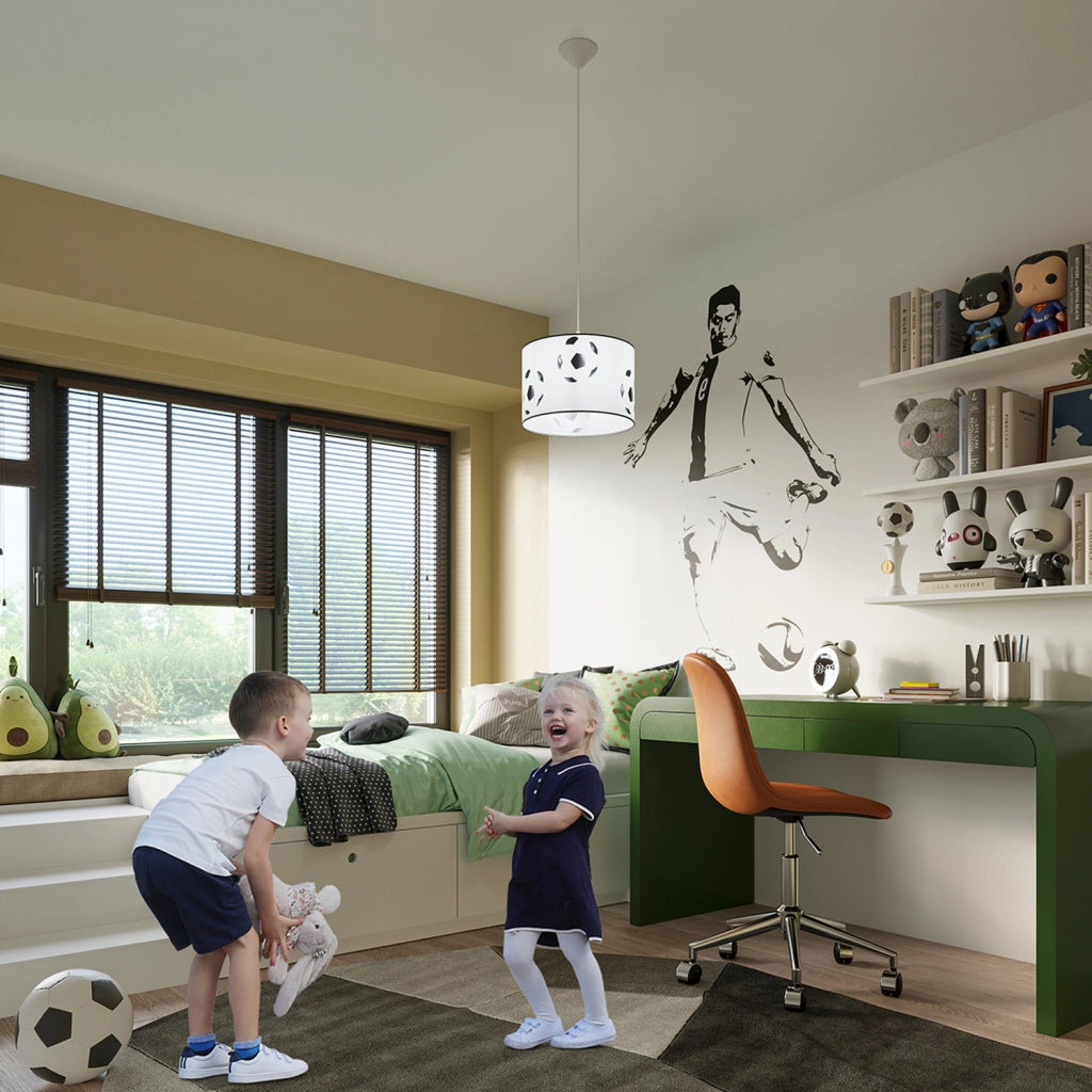 Lampada a sospensione bimbi palla calcio Ø30 E27 15W Pure Lume