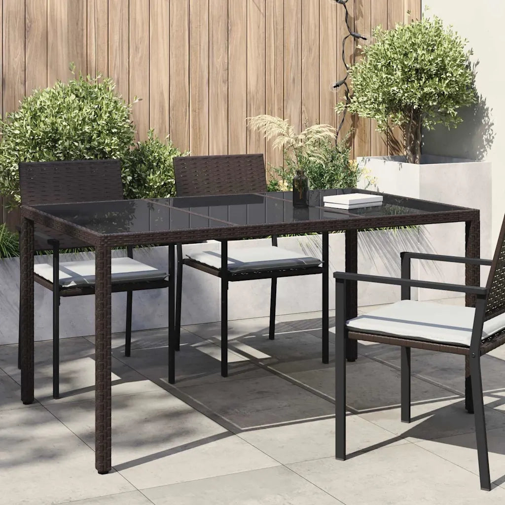 Tavolo da Giardino Marrone 150 x 90 x 75 cm polyrattan