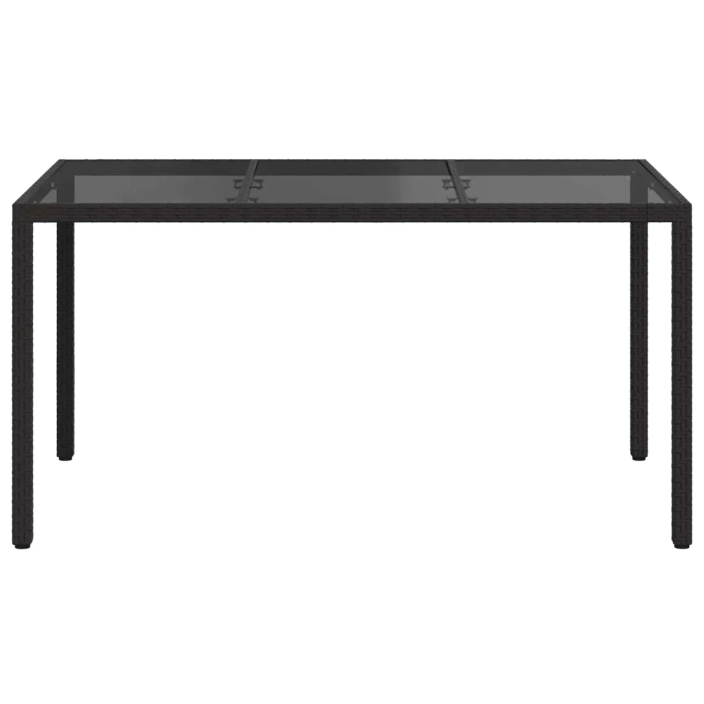 Tavolo da Giardino Nero 150 x 90 x 75 cm polyrattan 362540