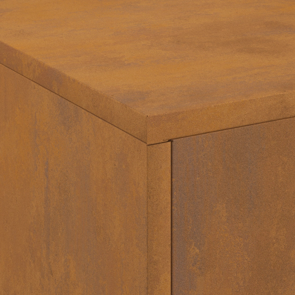 Focolare con Cappa 80x50x96 cm Acciaio Invecchiato