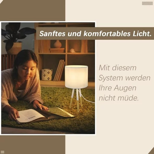 ZMH Lampada da tavolo LED E27 per camera da letto comodino