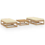 Set Divani da Giardino 5 pz con Cuscini Legno Massello di Pino cod mxl 42633