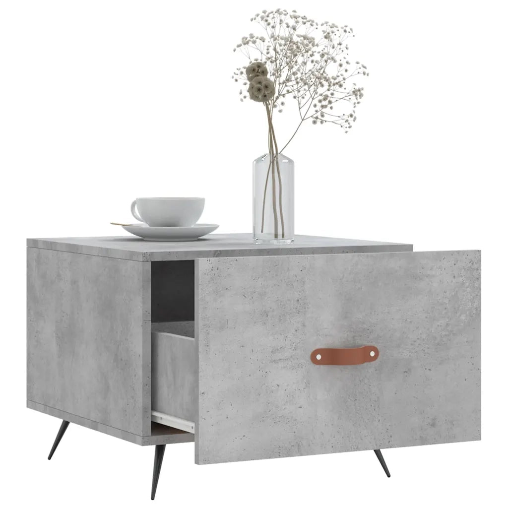 Tavolini Salotto 2pz Grigio Cemento 50x50x40 Legno Multistrato 829341